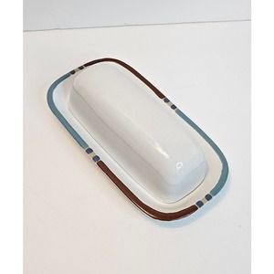 Dansk Mesa White Sand Covered Butter Dish Keeper 8 Inch Portugal Kitchen